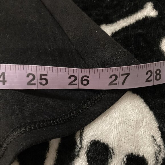 GUILTY Black high-low hem flared peplum shirt ~ Goth MEDIUM LARGE stretchy top - Picture 10 of 14